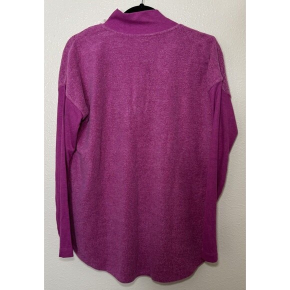 NWT Soft Surroundings Adalyn Retro Rose Fleece Tunic Pullover Sweatshirt Sz M - Picture 3 of 9